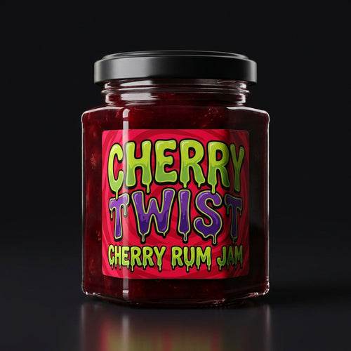 Cherry Twist Cherry Rum Jam jar