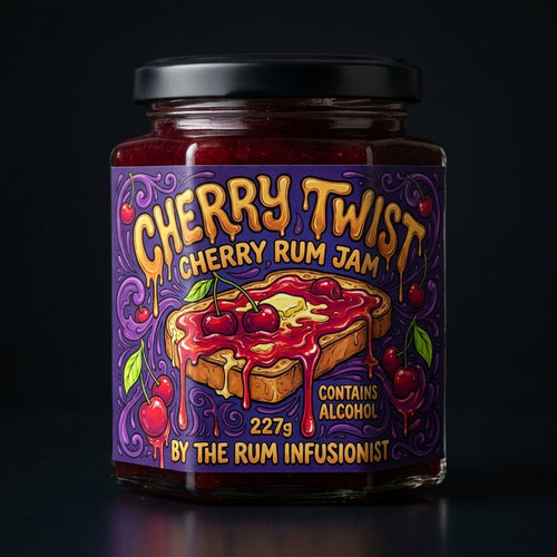 Cherry Twist Cherry Rum Jam jar